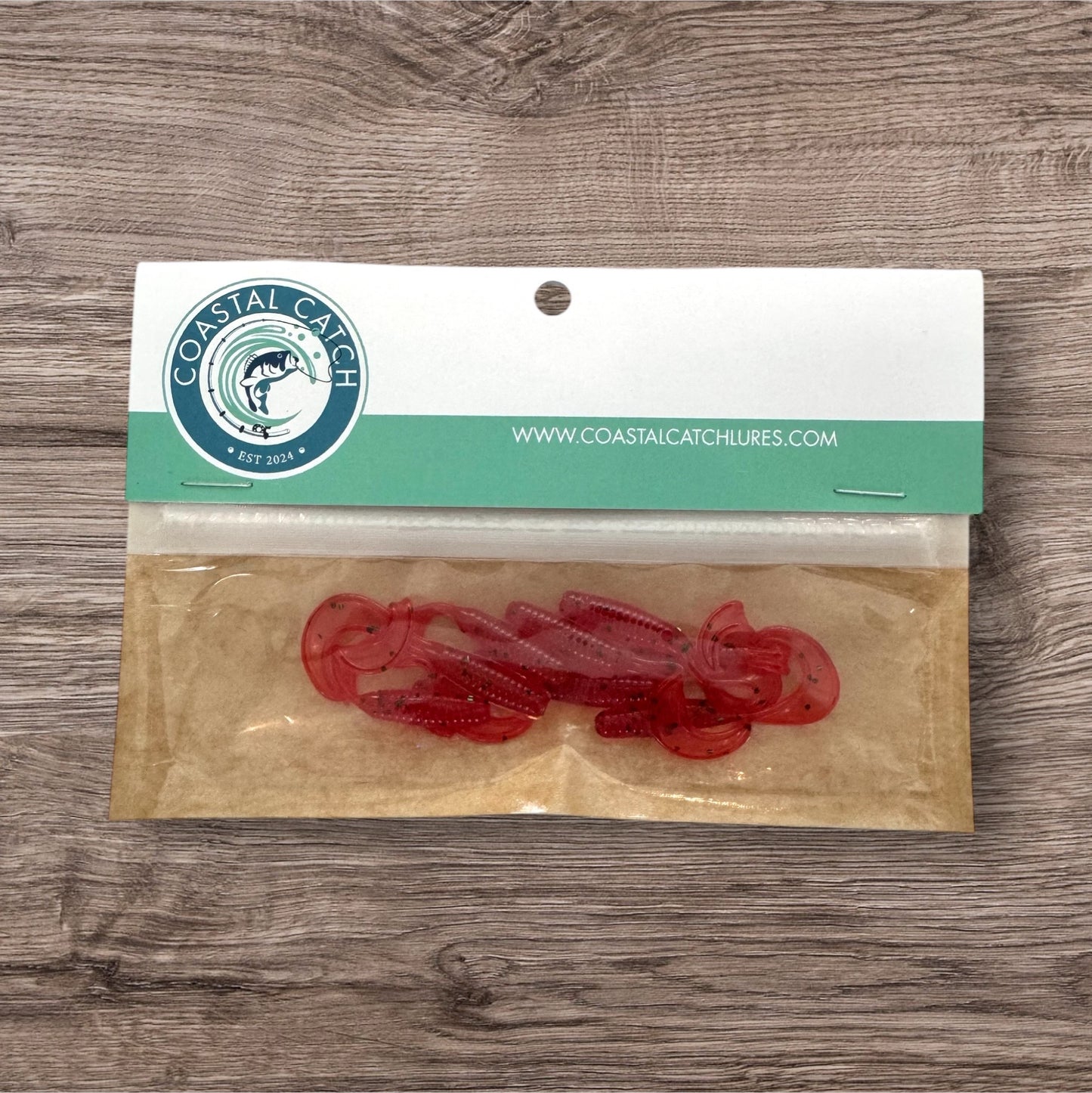 Tiny Twister - 2" Grub - Red Shad
