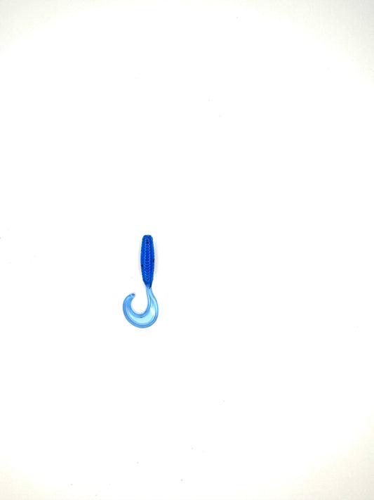 Tiny Twister - 2" Grub - Ocean Blue