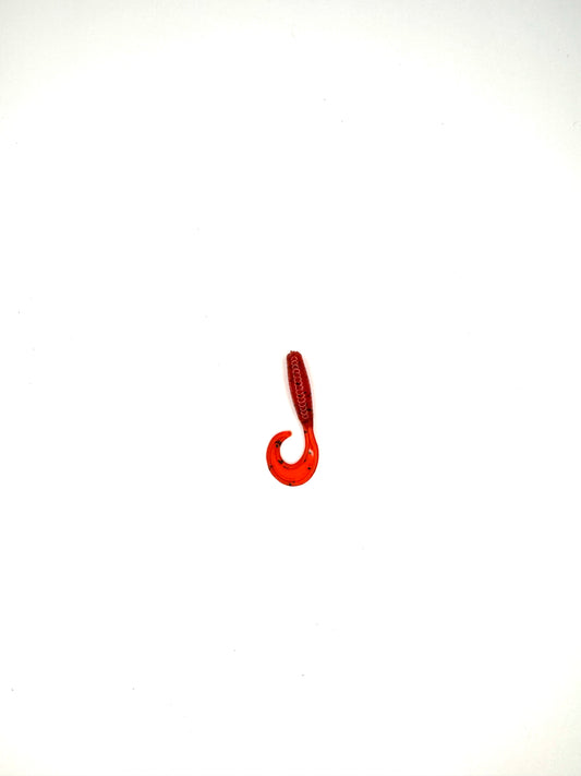 Tiny Twister - 2" Grub - Red Shad