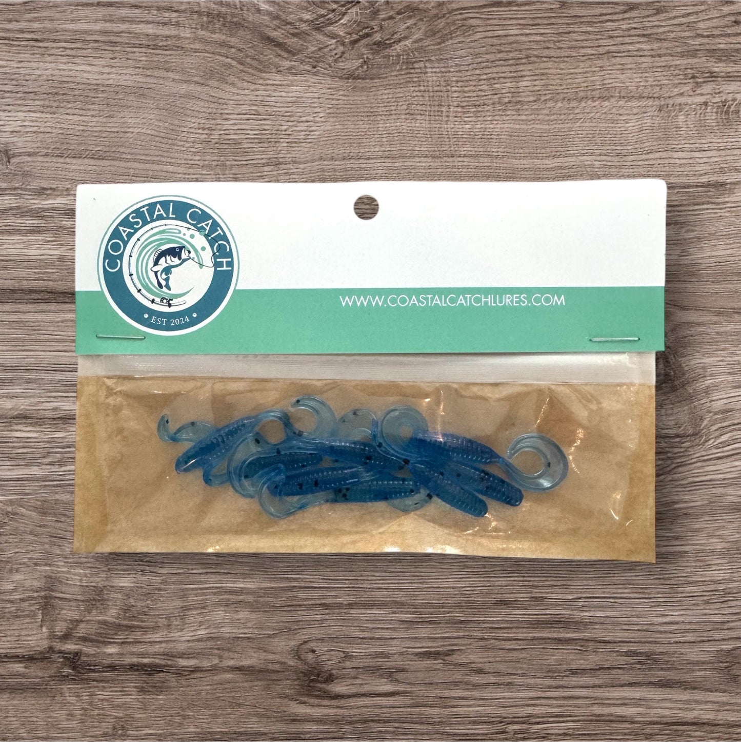 Tiny Twister - 2" Grub - Ocean Blue