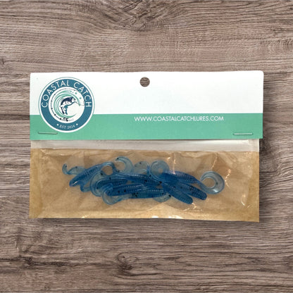 Tiny Twister - 2" Grub - Ocean Blue