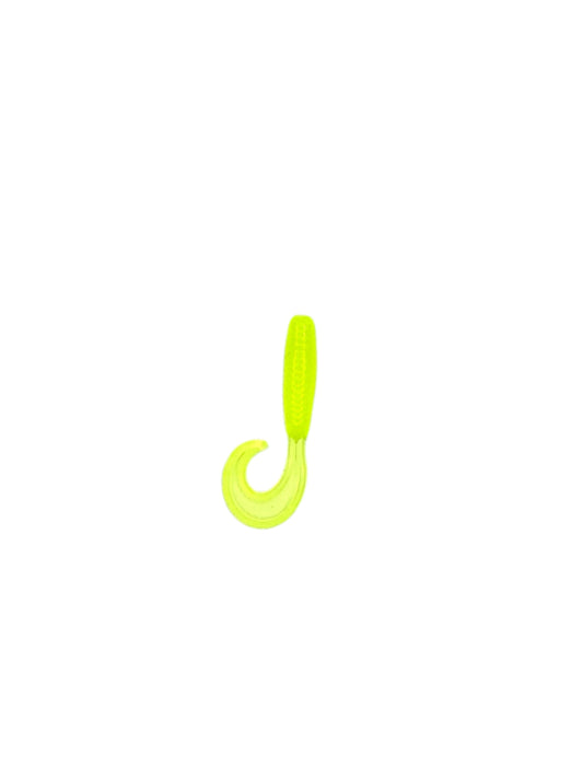 Tiny Twister - 2" Grub - Chartreuse